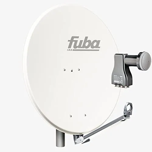 Fuba Satellitenschüssel Komplettset 8 Teilnehmer DAL 808 W - Premium SAT-Komplettanlage für bis zu 8 Teilnehmer, optimierte Mobilfunkabschirmung und HDTV/UHD(4K/8K) kompatibel - ideal für perfektes TV-Erlebnis.