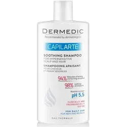 Dermedic Capilarte Beruhigendes Shampoo 300 ml - Shampoo für empfindliche Kopfhaut, reinigt sanft, spendet Feuchtigkeit und bereitet das Haar optimal auf die Pflege vor.