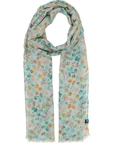 FRAAS Damen Schal Sustainability Edition | Aquarell Punkte Design | 70 x 180 cm - Eleganter FRAAS Schal mit zarten Wasserfarben-Punkten, ideal für Frühling und Sommer. Aus 100% recyceltem Polyester, pflegeleicht und angenehm zu tragen – perfekt für jeden Anlass.