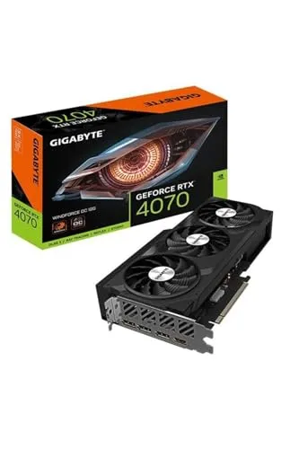 Gigabyte GeForce RTX 4070 WINDFORCE OC - 12GB GDDR6X, hohe Leistung mit 1920 MHz Chiptakt und 2475 MHz Boost für Gaming-Enthusiasten