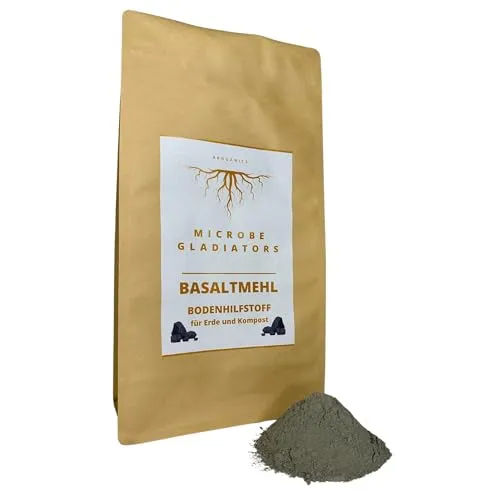 MICROBE GLADIATORS - Basaltmehl Paramagnetischer Bodenhilfsstoff für vitales Bodenleben (4kg)