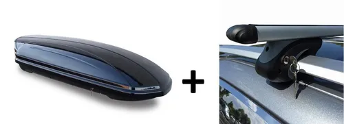 Dachbox 460 Liter Relingträger Alu für Mercedes C-Klasse T-Modell S204 07-14 - Gepäckträger mit 460 Litern Stauraum, ideal für lange Reisen. Mit sicherem Quick System und abschließbarer Dachbox für maximalen Schutz.