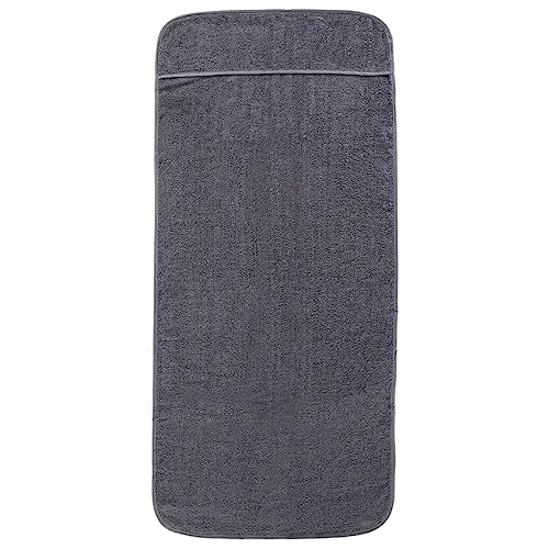 vidaXL Strandtücher Anthrazit 2er Set 60x135 cm - Handtücher für Strand und Pool, aus weichem, schnell trocknendem Material, das Sand abweist und rutschfest ist – ideal für deinen nächsten Urlaub!