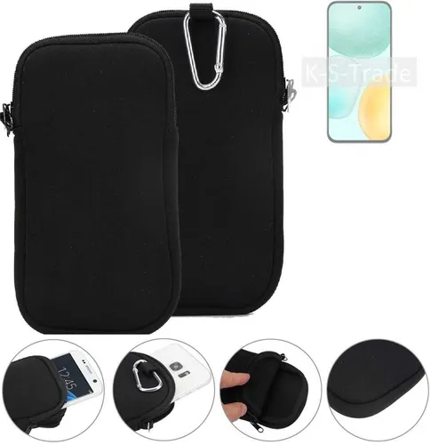Neopren Schutz Hülle für Honor X6c Case Holster Gürteltasche Travel bag schwa