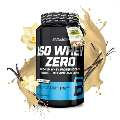 BioTechUSA Iso Whey Zero | Premium Whey Protein Isolate | Grass-Fed | Enzyme-Free | Sugar- and Gluten-free, 908g, Vanille