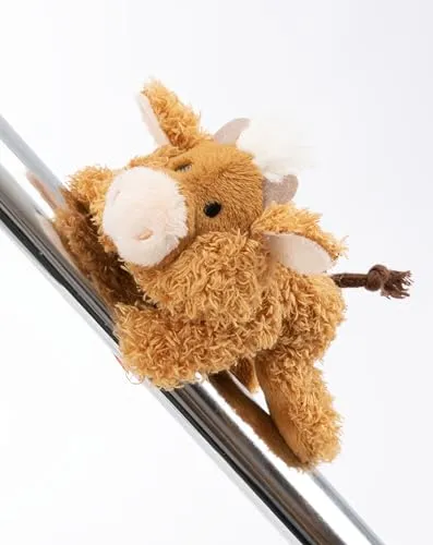NICI MagNICI Hochlandrind McMooray 12cm braun - Kuscheltier mit Magnet – Magnettier für Kühlschrank, Tafel, Metall & vieles mehr