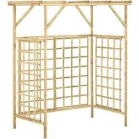 vidaXL Kiefernholz Pergola für 2 Mülltonnen - Rosenbogen aus grün imprägniertem Kiefernholz, robust und verrottungsfest, ideal zur stilvollen Abdeckung von Mülltonnen und als Rankhilfe für Pflanzen.