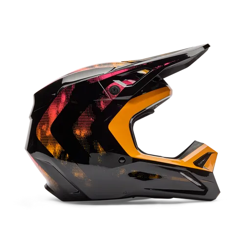 FOX V1 Kairos Motocross Helm XL – Schwarz-Orange für Männer - Robuster Motocross Helm mit MIPS-System zur Verbesserung der Sicherheit, perfekte Passform dank variabler Schalengrößen und waschbare Innenpolster für hohen Tragekomfort.