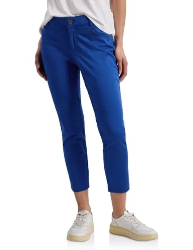 Street One 7/8 Slim Leg Hose im Satin-Look Amparo Blue 38
