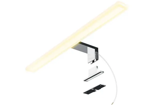 SSC-LUXon LINA Spiegelleuchte Bad 50cm LED warmweiß - Moderne Spiegellampe für das Bad, verchromt und IP44 geschützt, ideal für blendfreie Spiegelbeleuchtung mit warmweißem Licht.