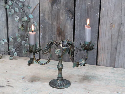Chic Antique Kerzenhalter Metall Bronze Antik - Eleganter Kerzenhalter aus robustem Metall im Shabby-Stil. Ideal für eine stimmungsvolle Beleuchtung in jedem Raum. Perfekt für Wohnzimmer, Flur oder Terrasse.
