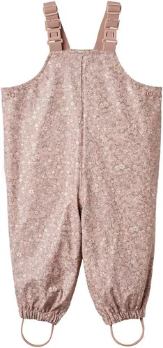 WHEAT Regenlatzhose Charlo Overall wasserdicht rosa 74 - Kinder-Regenbekleidung mit 8000 mm Wassersäule, ideal für nasse Tage und Spiel im Freien, pflegeleicht und stylish im geblümten Design.