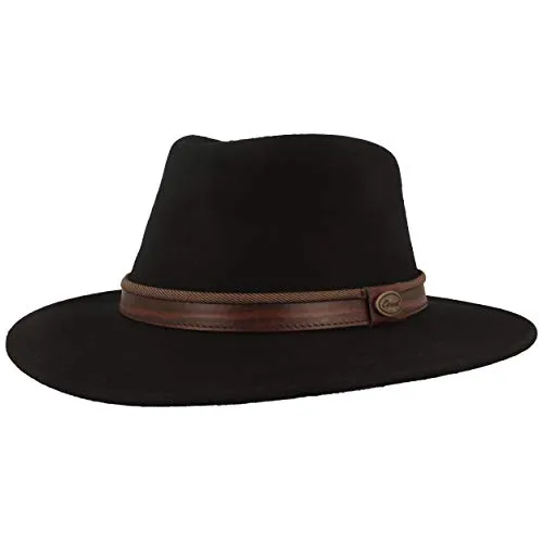 Breiter Rollbarer Outdoor Filz-Hut | Trekking-Hut aus 100% Wolle - Fedora & Trilby-Hüte für Herren, wasserabweisend und faltbar, ideal für jedes Wetter und unterwegs.