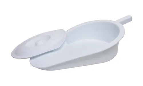 Stechbecken mit Deckel und Griff - Mobile Urinale & Bettpfannen, tragbar und hygienisch, ideal für den Einsatz im Bett oder bei eingeschränkter Mobilität, mit einer Kapazität von 2500 ml.
