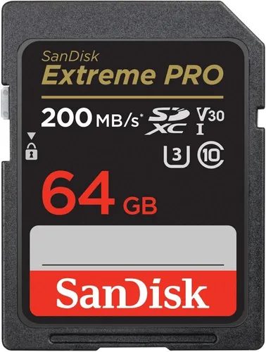 SanDisk SDXC Extreme Pro 64GB - UHS Speed Class 3 Speicherkarte, 200 MB/s Lesegeschwindigkeit, ideal für Fotografen und Videoproduzenten