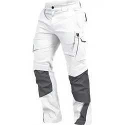 Leibwächter FLEXH Flex Line Bundhose weiß-grau, Gr. 29 - Arbeits- & Schutzkleidung, atmungsaktiver Stretchstoff für hohen Komfort und Bewegungsfreiheit, mit praktischen Taschen und guter Sichtbarkeit durch Reflektoren.