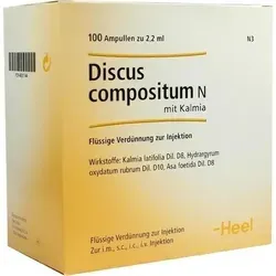 Discus compositum N mit Kalmia Ampullen - Homöopathisches Arzneimittel für Gelenk- und Bindegewebserkrankungen, ideal zur Linderung akuter Beschwerden und zur Unterstützung des Bewegungsapparates.