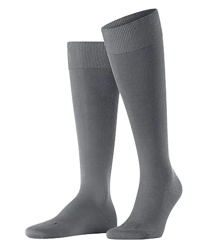 FALKE Herren Kniestrümpfe Energizing Cotton M - Grau Pavement 3828 - Komfortable Herren-Kniestrümpfe mit Kompression für bessere Durchblutung und weniger Ermüdung. Ideal für Reisen und den Alltag, ausgezeichnet von Lufthansa.