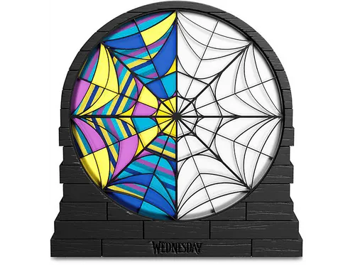 Grupo Erik LED Lampe Wednesday Addams - Ophelia Hall Fenster Deko - Kreative LED Lampe im Design des Fensters aus der Serie Wednesday. Ideal für eine stimmungsvolle Beleuchtung in jedem Raum, vielseitig einsetzbar als Nachttischlampe oder Deko. Flexibel nutzbar mit USB-C oder Batterien.