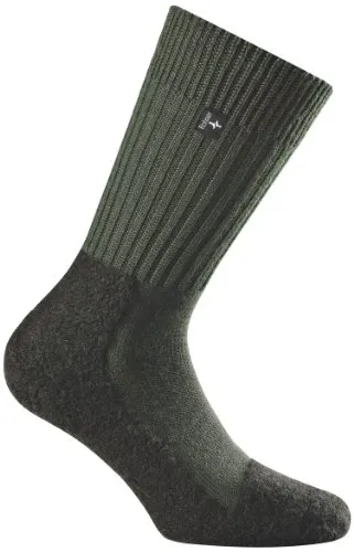 Rohner Trekkingsocke Original (Schurwolle) grün - 1 Paar, Größe: 39-41 - Sportsocken aus hochwertiger Schurwolle, ideal für Wanderschuhe mit Lederfütterung; hält den Fuß trocken und warm, wasser- und schmutzabweisend dank Teflon-Beschichtung.