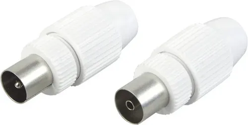 Schwaiger Koaxial Stecker Set KST1121 532 - Koaxialkabel Set mit 1x Koax Stecker und 1x Koax Buchse, ideal für eine schnelle und einfache Verbindung von TV-Geräten und Sat-Anlagen.