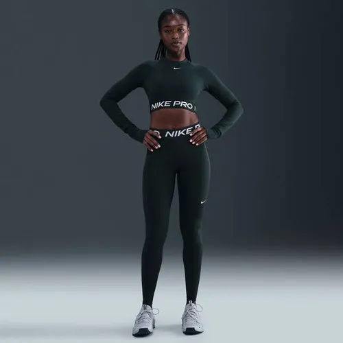 NIKE Damen Tight Nike Pro Women's Mid-Rise Mesh-Pane