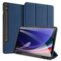 Smart Sleep Case Tablethülle für Samsung Galaxy Tab S10 FE - Blau - Elegante Schutzhülle für Samsung Galaxy Tab S10 FE mit Auto-Sleep-Funktion. Diese Hülle schützt Ihr Gerät zuverlässig und bietet eine praktische Standfunktion für komfortables Arbeiten.