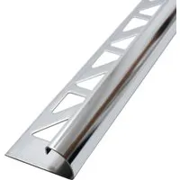 Dalsys Fliesenschiene Viertelkreis 2,5m x 12,5mm Edelstahl Poliert