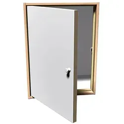 Roto Kniestocktüre ISO 60x80cm - Zubehör für Möbel – Optimale Raumausnutzung mit innenliegender Wärmedämmung, ideal für Dachschrägen. Leicht zu montieren mit wahlweise links oder rechts angebrachten Türanschlag.