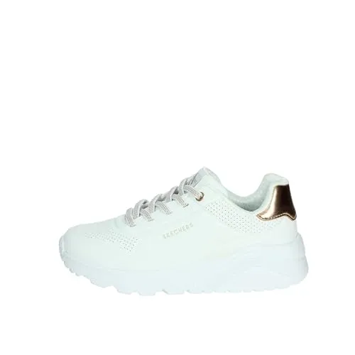 Skechers Uno Lite-Metallic Mode Sneakers für Kinder - Stylische Kinder Sneaker mit gepolstertem Air-Cooled Memory Foam und elastischen Schnürsenkeln für einfachen Einstieg. Ideal für Komfort und coolen Look im Alltag.