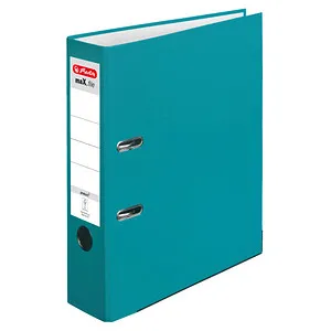 herlitz maX.file protect Ordner caribbean turquoise Kunststoff 8,0 cm DIN A4, 1 St.
