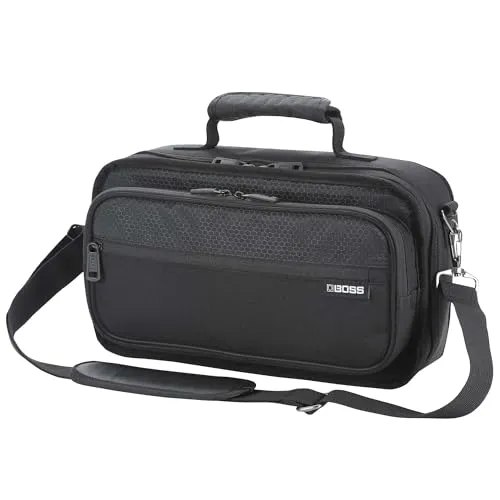 BOSS CB-BM-S | Kompakte Multieffekt-Tasche | Kompatibel GX-10, GT-1 & GT-1B | Leicht & robust | Dicke interne Polsterung | Einstellbarer Schultergurt | Vielfältige Zubehörtaschen