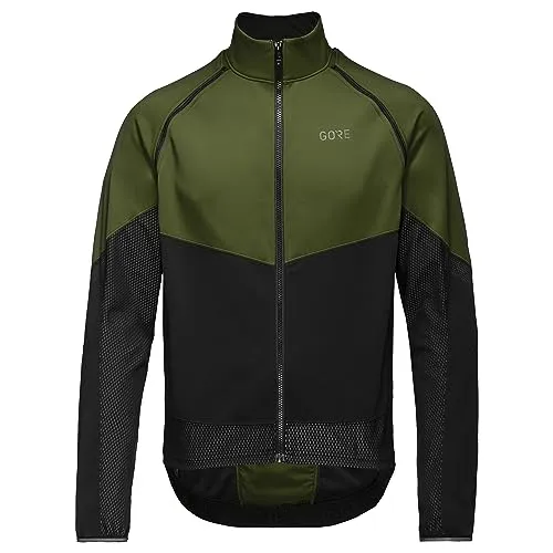 GORE WEAR Herren Phantom Jacke, Utility Green/Black, L EU - Funktionsjacke mit GORE-TEX INFINIUM, winddicht und wasserabweisend. Abnehmbare Ärmel und sportliche Passform für höchsten Komfort bei jedem Wetter.
