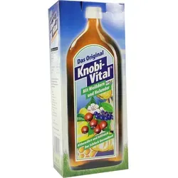 Knobivital mit Weißdorn + Holunder 960 ML - Arzneimittel mit natürlichen Zutaten, fördert die Herzfunktion und das Nervensystem. Genießen Sie es gut gekühlt für Ihr Wohlbefinden!