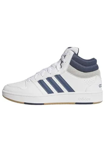 adidas Unisex Hoops MID Classic Schuhe, core Black/core Black/Carbon, 42 2/3 EU - Stylische Sneakers mit regulärer Passform und strapazierfähigem Synthetik-Obermaterial, ideal für den Alltag und Freizeitaktivitäten.