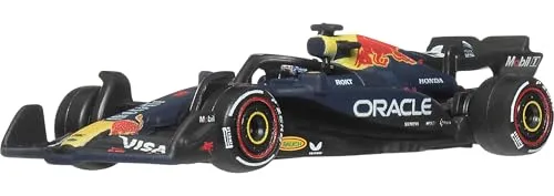 Hot Wheels Formel 1 Oracle Red Bull Racing Max Verstappen #1 – Premium Die-Cast-Spielzeugauto im Maßstab 1:64, Sammelspielzeug-Rennauto mit Real Riders-Reifen und Metallkarosserie, JKD83