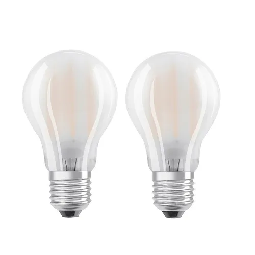 Osram LED Filament A60 Birnen 4W = 40W E27 matt 470lm warmweiß 2700K Licht 2 x