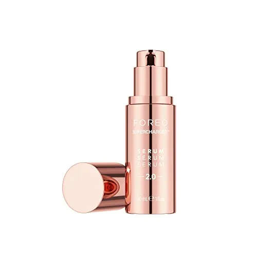 FOREO SUPERCHARGED SERUM 2.0 – Verjüngendes Mikrostromgel - Tagespflege mit Hyaluronsäure & Squalan, angereichert mit Elektrolyten für optimale Leitfähigkeit und klinisch nachgewiesene Faltenreduktion.