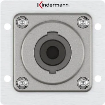 Kindermann Konnect 50 alu - Modulares Faceplate-Snap-In - Elektroinstallation mit 4-poligem Speakon-Anschluss für einfache und sichere Audioverbindungen, ideal für professionelle Anwendungen.