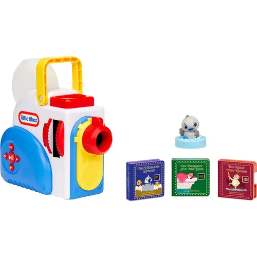 little tikes Story Dream Machine Starter-Set - Campingkocher für Kinder: Licht-, Ton- und Audioprojektor mit 3 klassischen Märchen und 1 Figur, fördert Lesefähigkeiten und hilft beim Einschlafen.