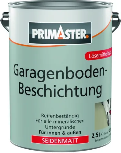 Primaster Garagenbodenbeschichtung 2,5 L anthrazitgrau - Hochwertige Garagenbodenbeschichtung in seidenmattem Anthrazitgrau, ideal für Innen- und Außenbereiche. Strapazierfähig und leicht zu verarbeiten für ein ansprechendes Finish.
