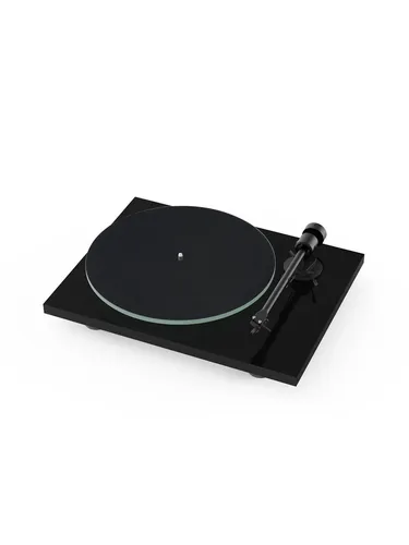 Pro-Ject T1 Evo Phono Plattenspieler - Plattenspieler mit integriertem Vorverstärker, hochwertiger Verarbeitung und lebendiger Klangqualität für Vinyl-Enthusiasten. Inklusive Ortofon OM 10 Kartusche und elegantem Staubschutz.