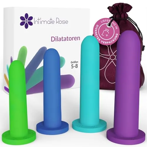 Dilatoren Set Größe 5–8 (4 Stück) – Medizinische Silikon Dilatoren für Frauen, Weicher Vaginaldehner zur Sanften Vaginal Dehnung & Intimen Entspannung