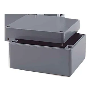 Rose System Aluminium Gehäuse 80x75x57 - Robustes Aluminium Druckgussgehäuse für industrielle Anwendungen, IP66 Schutzart, ideal für den Einbau von elektrischen Komponenten und vielseitig einsetzbar im Maschinenbau.