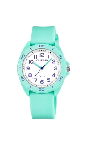 Calypso Analoges Modell Kinder.COR.VECL.ESF.Blanc - Trendige Kinderuhr - Armbanduhren für Jungen, stilvolle analoge Uhr mit 11 mm Durchmesser und Kalenderfunktion, ideal für kleine Abenteurer.