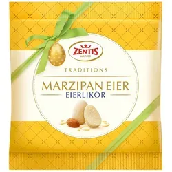 Zentis Marzipan Eierlikor Marzipan-Eier 125 g - Die Zentis Marzipan Eierlikör 125 g sind eine exklusive Osterspezialität aus feinem Edelmarzipan mit einer besonderen Note. Ideal als süße Überraschung im Osternest oder für die Kaffeetafel. Hochwertige Qualität von Zentis.