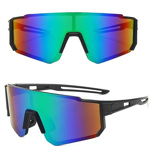 MUSELK Sport Sonnenbrille Herren Damen, Schnelle Brille Fahrradbrille Sunglasses Polarisierte Sonnenbrille für Outdooraktivitäten MTB Rennrad Radfahren Biking Ski mit UV400