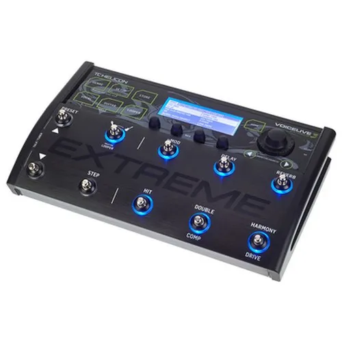 TC-Helicon VoiceLive 3 Extreme - Vocal Harmony & Effekt Pedal - Signalprozessoren & Effekte mit Loop-Funktionen, 50 Speicherplätzen und einer umfangreichen Effekt-Sektion für kreative Gesangs- und Gitarrenbearbeitung.