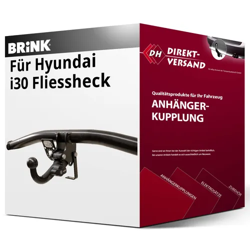 BRINK Anhängekupplung abnehmbar für Hyundai i30 Fliessheck 11-17 - Anhängerkupplungen & Komplettsätze, abnehmbare AHK mit 1500 kg Anhängelast, keine Eintragung in Fahrzeugpapiere notwendig – ideal für flexibles Anhängen!