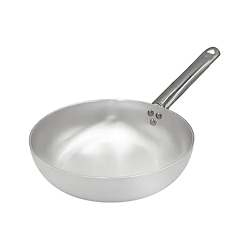 Pentole Agnelli ALMA111B40 Hohe Bratpfanne - Professionelle Aluminium-Bratpfanne mit röhrenförmigem Griff, ideal für gleichmäßiges Braten und hohe Wärmeleitfähigkeit. Perfekt für anspruchsvolle Köche!